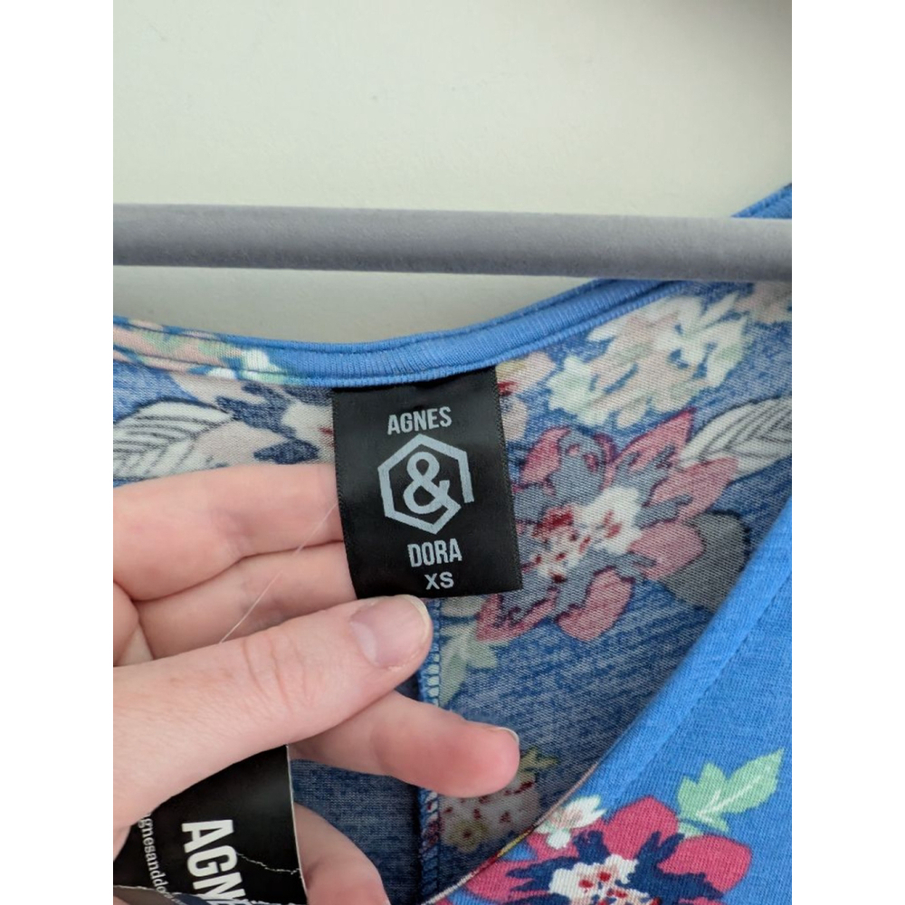 NWT Agnes & Dora Jersey Knit Stretchy Boho Floral Casual Dress Size XS - Picture 6 of 7